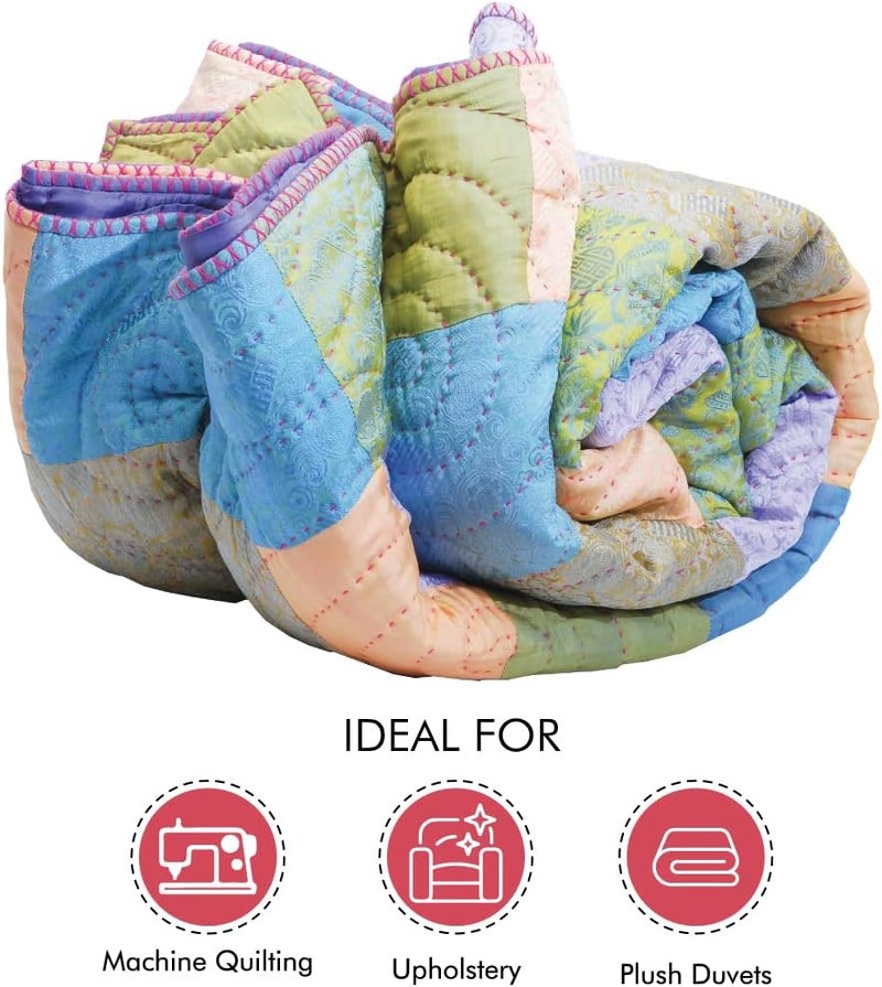 Poly-Fil Fairfield Hi-Loft Quilt Batting, Premium Polyester Batting for Quilting, Ideal for Comforter and Queen-Size Projects, Quilting Supplies, 90" X 108" - Image 3